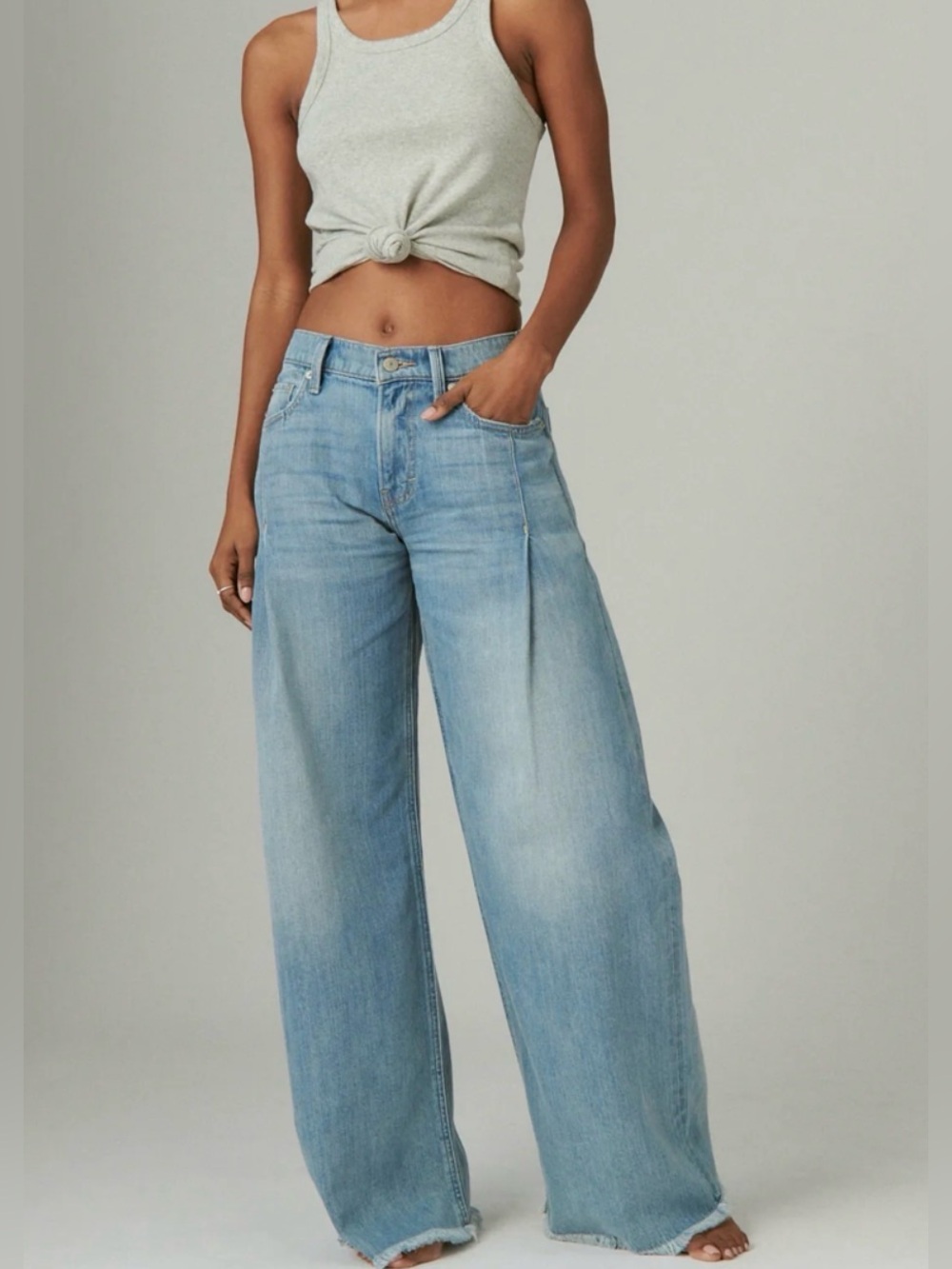 Lucky Brand Palazzo Wide Leg Jeans Light Wash Size 8 / 29R